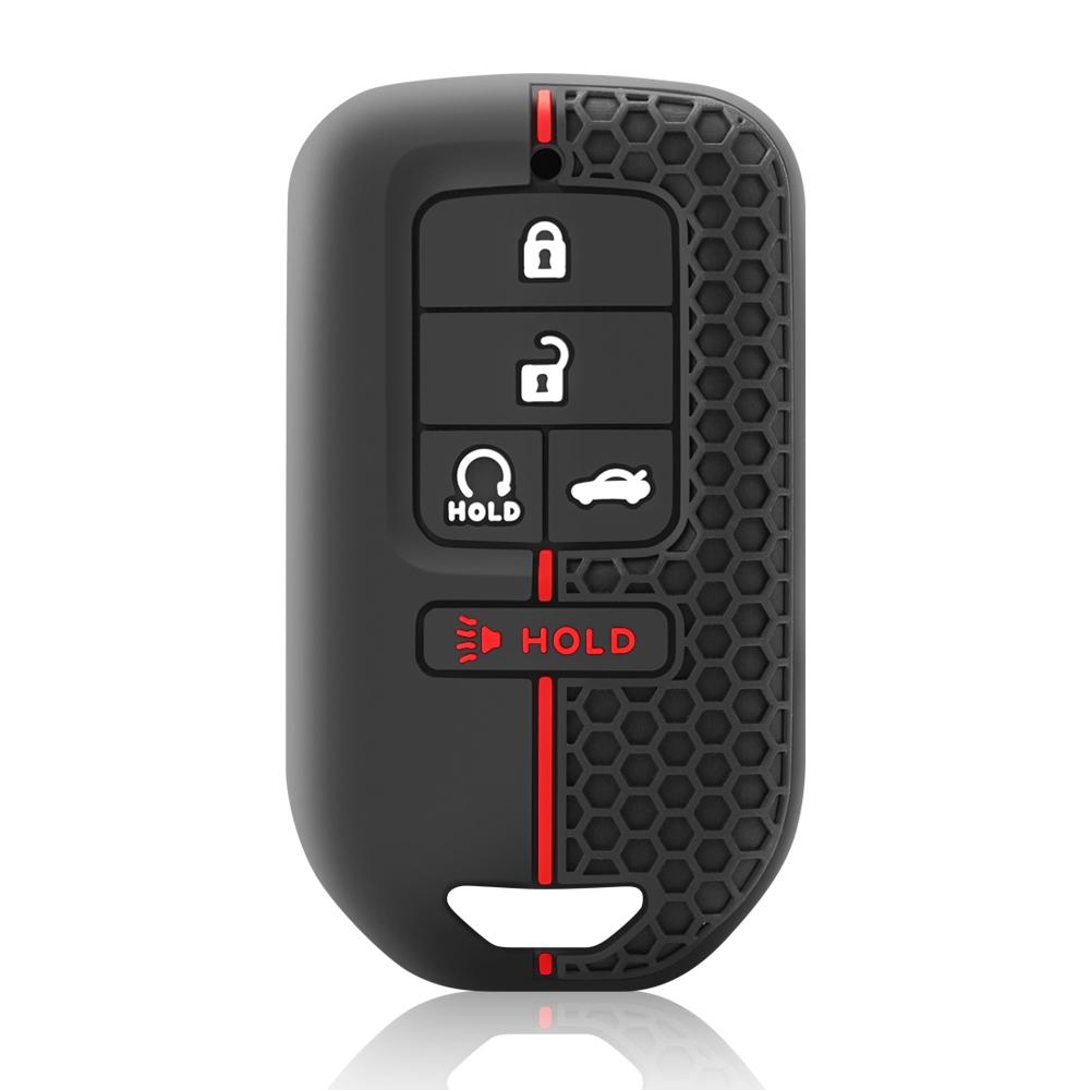 

5 Buttons High Quality Silicone Car Keyless Smart Key Fob Case Cover for Honda Civic Accord Pilot CRV 2015 2016 2017 2018 чёрный
