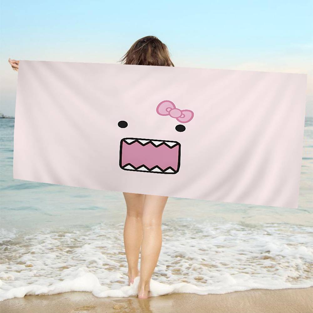 

Cute D-Domo-KunS Microfiber Blanket Quick Drying Beach Towels Oversized Printing Super Absorbent Pool Towel Blanket W30*H60(CM)