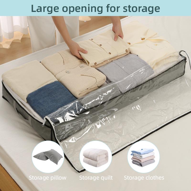 Large Capacity Foldable Storage Bag for Quilts and Clothing - Dustproof & Moisture-Proof