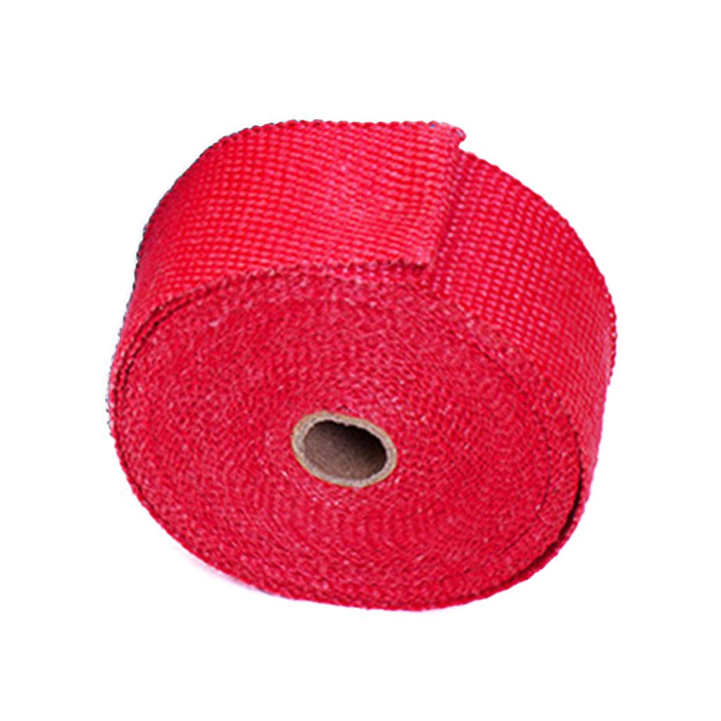 2"x16ft Black Fiberglass Exhaust Heat Wrap Roll for Motorcycle Heat Shield Tape Heat Insulation Roll Tape