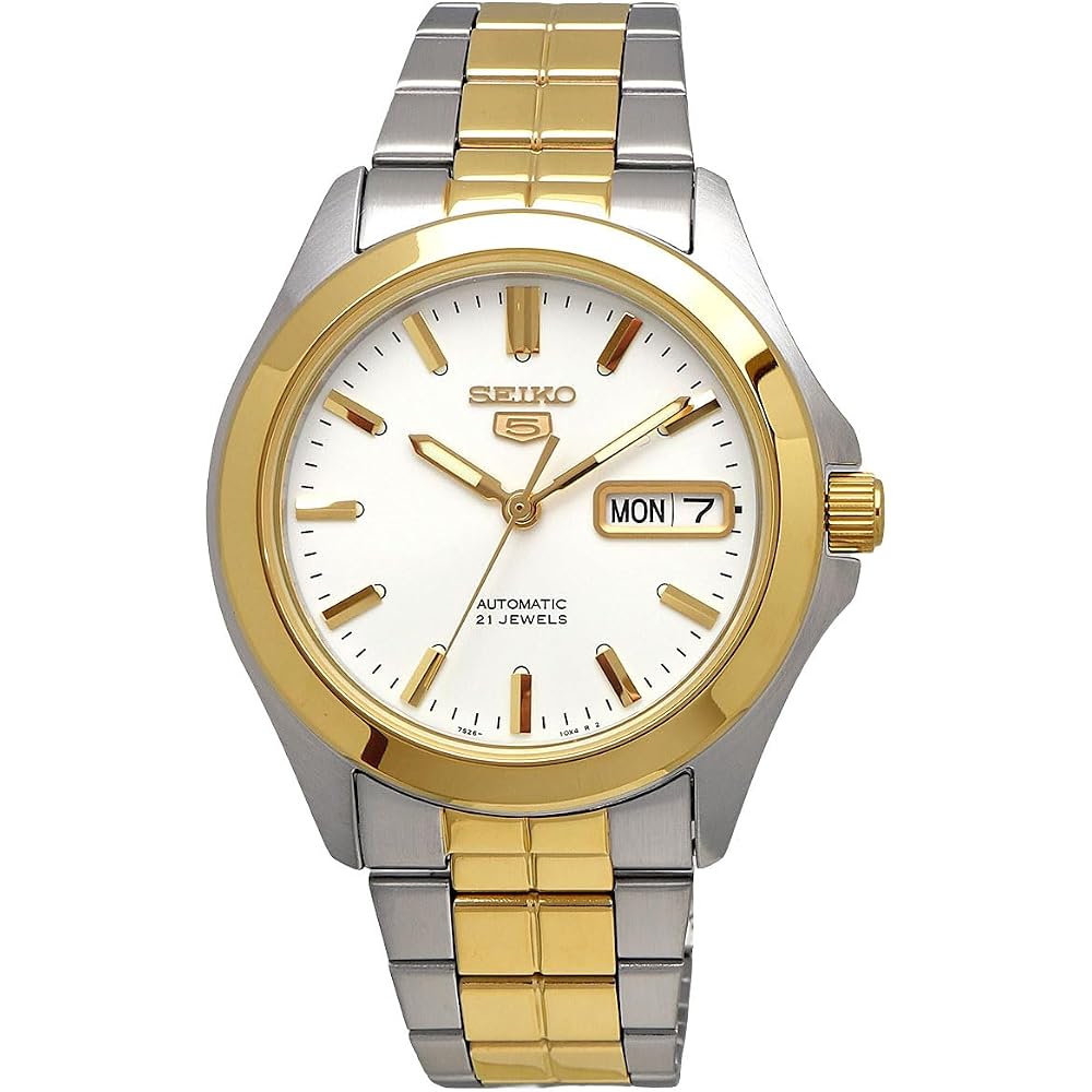 [Seiko] SEIKO FIVE Automatic Men's Watch SNKK94K1 Silver X Gold (Overseas Model) [Parallel Import]