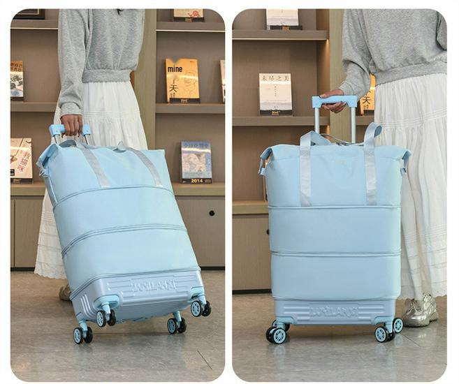 Troller de călătorie ușor cu capacitate mare, cu roți universale, impermeabil, extensibil, pentru călătorii de afaceri și scurte