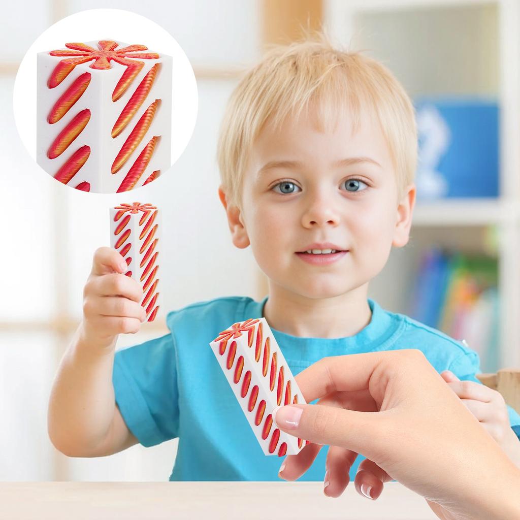 3D Printed Square Column Rotating Push-push Ornaments Educational Toys