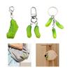 10 Pieces Fun and Lovely Cucumber Charm Keyring Portable Key Holder Accessory for Decorating Purses and Car Keys