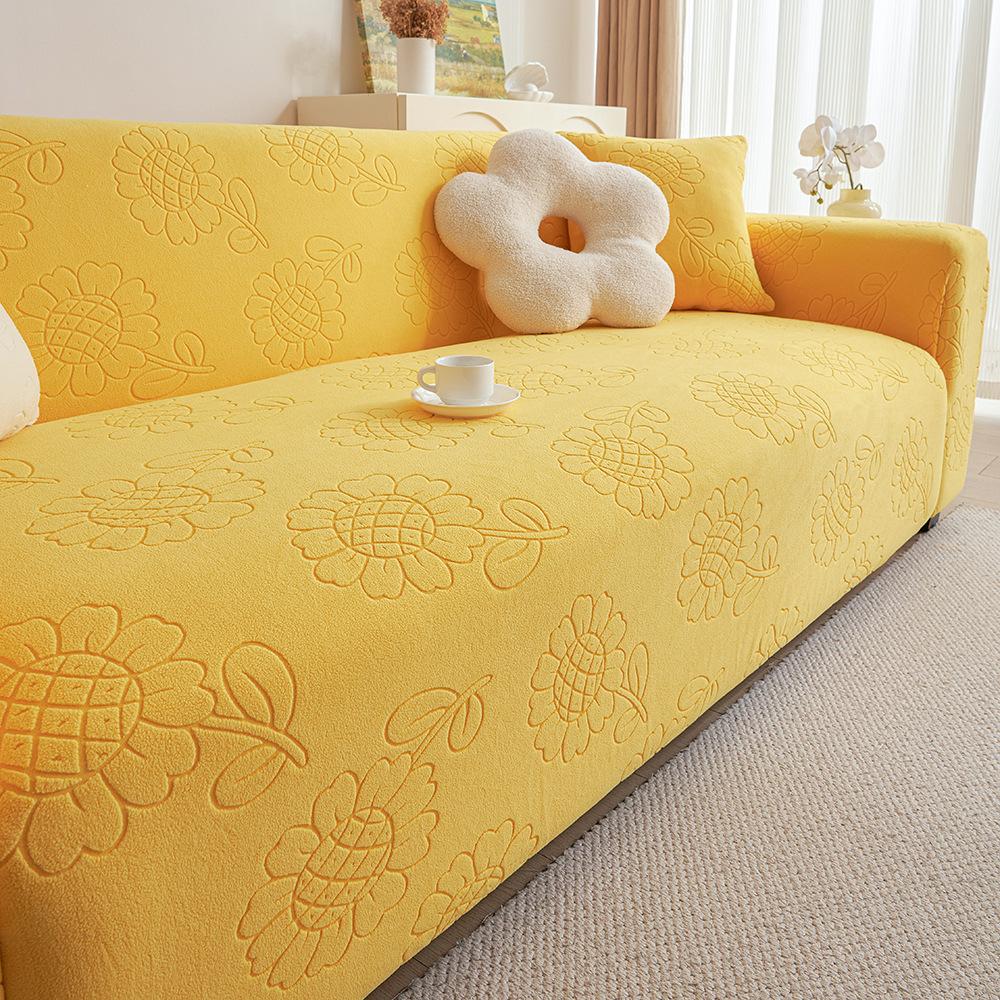 Sunflower Elastic Sofa Cover All Inclusive  Universal Cover Cloth  Sofa Cushion  Seat Cover  Sofa Cover Suitable for All Seasons