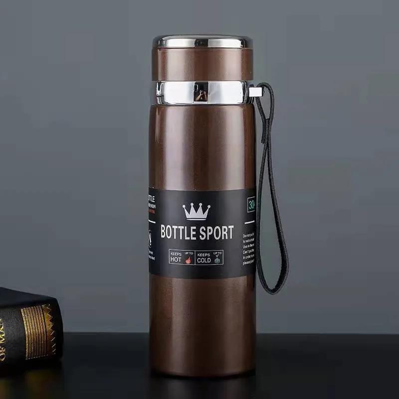 1000ml Thermal Water Bottle with Handle Vacuum Double Sports Bottle for Water Tea Coffee Insulation Cup Large Capacity Portable