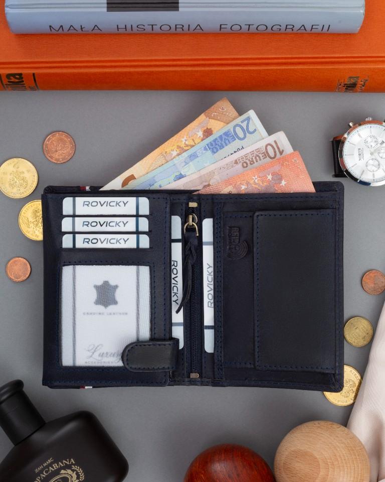 Leather Wallet N4A-HP-BL-1215 Navy