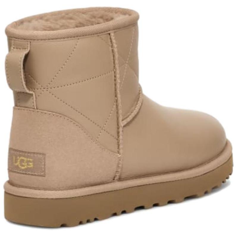 UGG CLASSIC MINI Pearlized Short Snow Boots Unisex Sand Dune Sneakers 1167313-DUNE