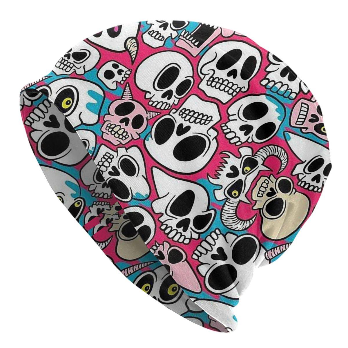 

Skull Print Horror Skeleton Death Unisex Women Adult Beanies Caps Knitting Bonnet Hat Hip Hop Autumn Winter Outdoor Skullies Hats One Size