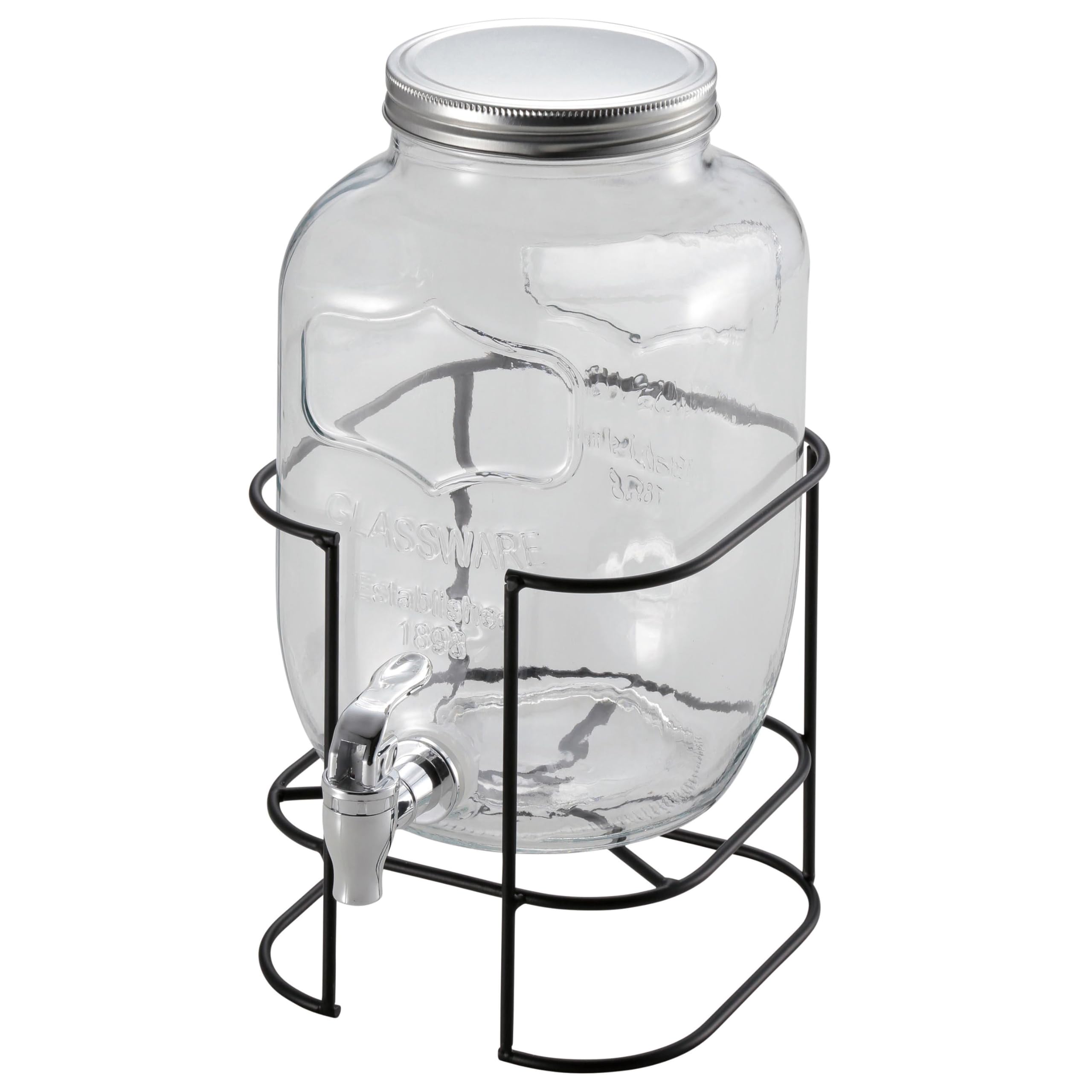 

Captain Stag Glass Jug Tank Drink 4L with Stand UW-2012 Server,