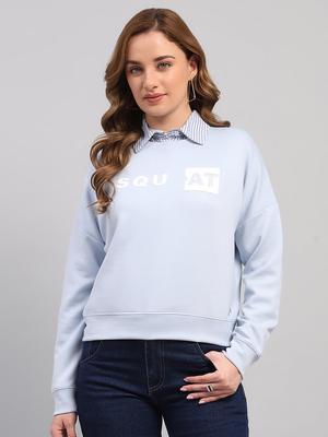Women Oversized Sky Sweatshirt