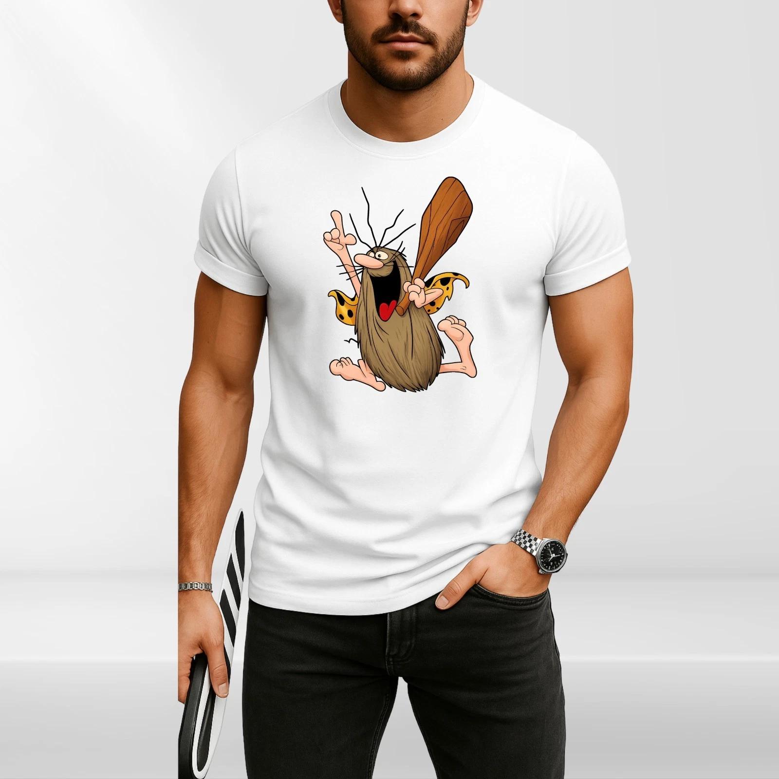 Vintage Captain Caveman Cartoon T-Shirt Retro Hanna Barbera Graphic Gift Tee Top XL