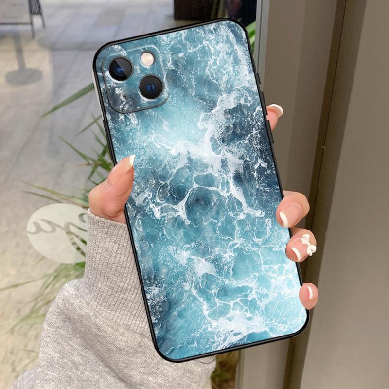 Blue Ocean Waves Sea Case For iPhone 17 Pro Max 16 15 13 12 11 14 Pro Max Plus 13 12 Mini 16e 17 Air Back Cover