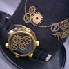 Steampunk Top Hat with Goggles Halloween Metal Gear Decor Hat Gothic Cosplay Magician Hat Unisex Jazzs Hat