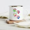 Lustiger Dackel-Druck Kreative Emaille-Tasse Kaffee-Weintassen Cartoon-Hunde Pfote Party-Getränk Bier Saft Milch Tassen Geschenke für Liebhaber Hund