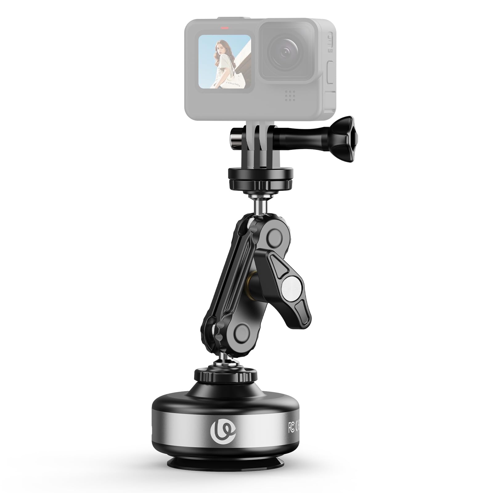 

Ulanzi Motorized Suction Cup Car Mount for Action and DJI Aluminum Alloy Car Adheres to and Side Screw Holes for Easy 1kg Weight Action Camera and