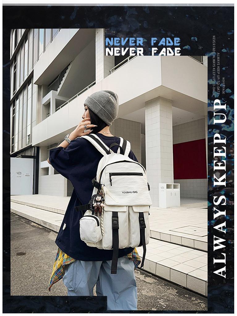 High-Capacity Backpack for Students: Stylish and Trendy for Junior High, High School, and University