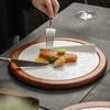 BR11inch White Ceramic Plate Creative Dining Plate Chinese Artistic Conception Dish Arrangement Hotel Restaurant Ceramic TablewareEY