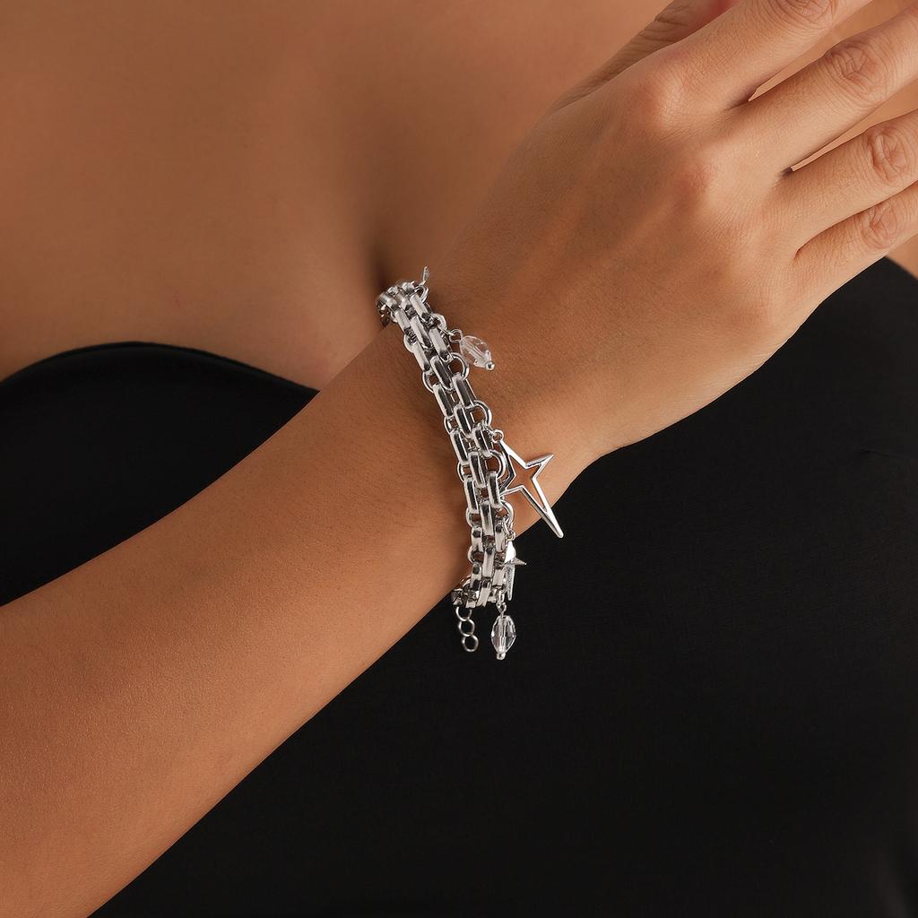 Accessories Heavy Metal Multi-Style Pendant Collarbone Chain Cross Mangstar Element Necklace Female