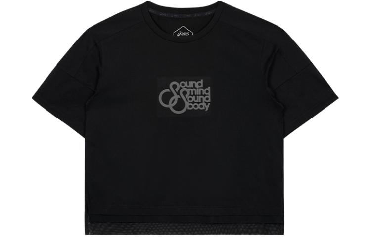 ASICS Drop Shoulder Sleeve T Shirt Women s Black 2032C535-001 L