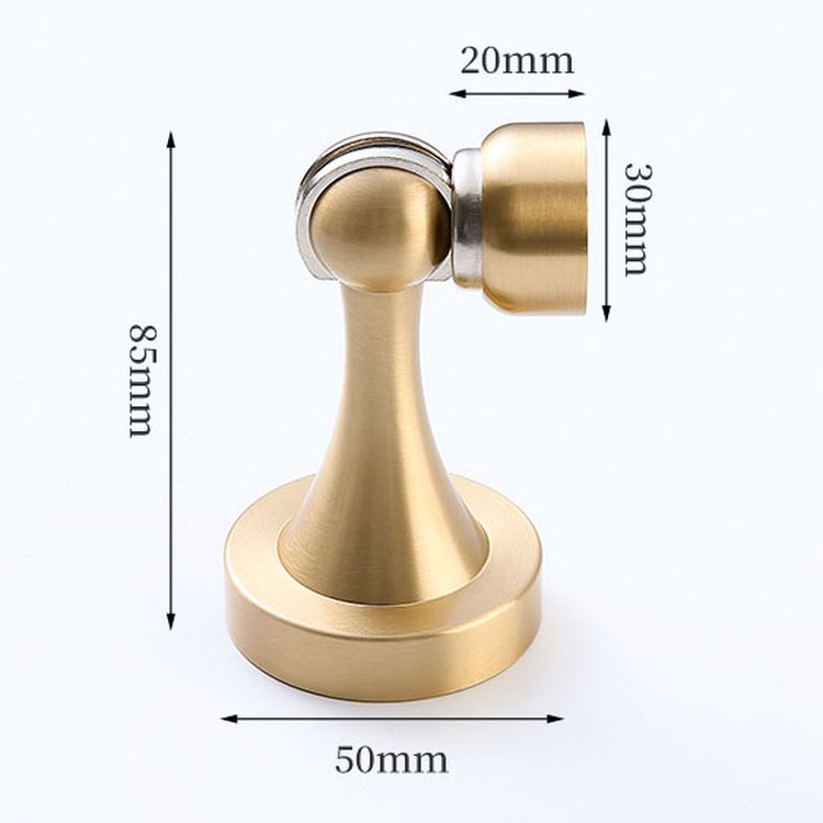 Luxury Cylindrical Brass Magnetic Door Holder Stopper Bedroom Brass Magnetic Suction Anti-Collision Door Stopper