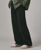 Beodeonteu Curved Cut Multi-Dart Wide Twill Pants [Black]