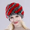 Russian Lady 100% Natural Real Rex Rabbit Fur Hats Women Kintted Outdoor Rex Rabbit Fur Hat New Warm Real Fur Caps