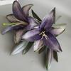 Room Nordic Style Multicolor Wedding 3D Printing Bouquets Artificial Flower Faux Lilies Fake Plant
