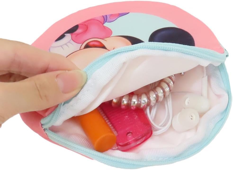 MORIPiLO Minnie Mouse Tissue Case, Disney Merchandise, Small Item Case, Plush Pouch, Cute, 13x13cm (Retro Pink), Disney Character, Morishita Pillow