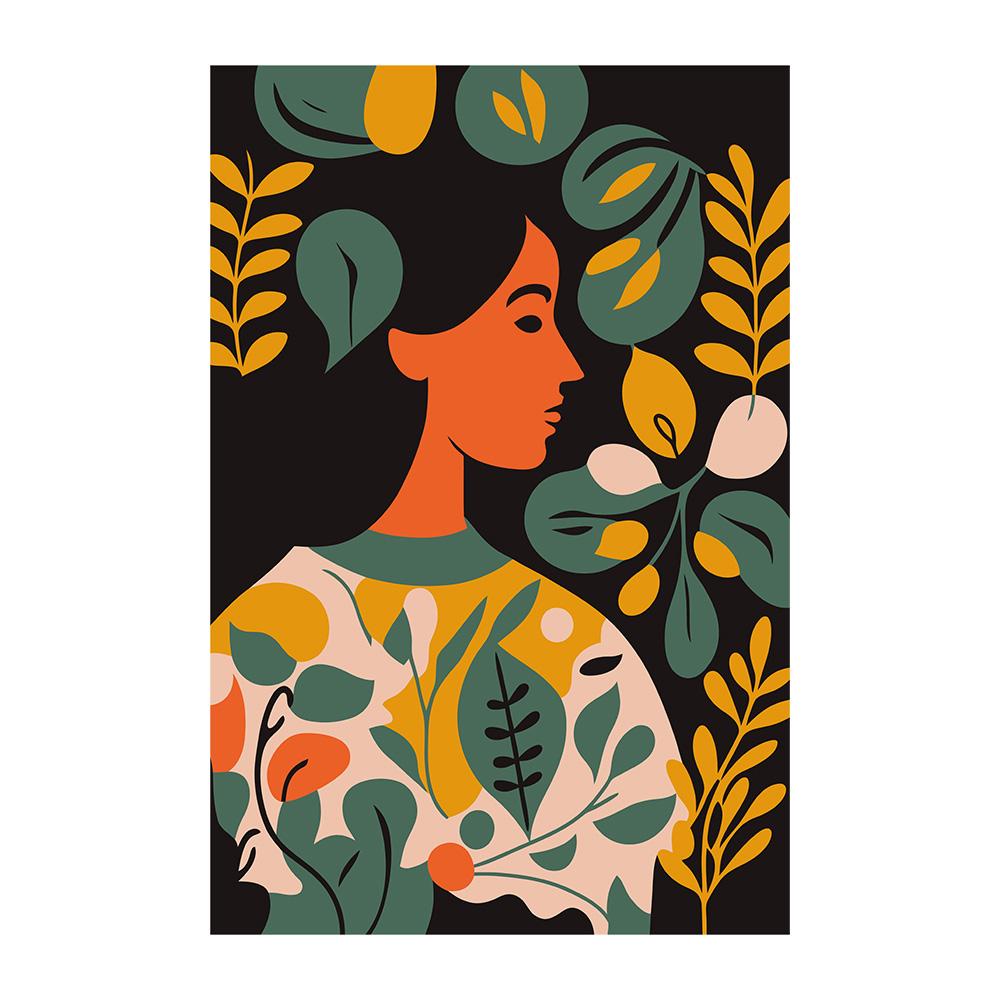 Afrikanische Frau Abstrakte Kunst Leinwandgemälde Afrikanisches Mädchen Afrika Kunst Poster und Drucke Wandkunst Bilder für Wohnzimmerdekor