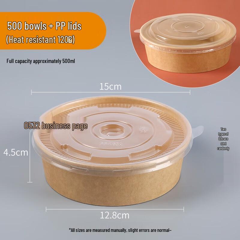 MOLUONA Kraft Paper Disposable Food Containers with Lids 1L-1.5L