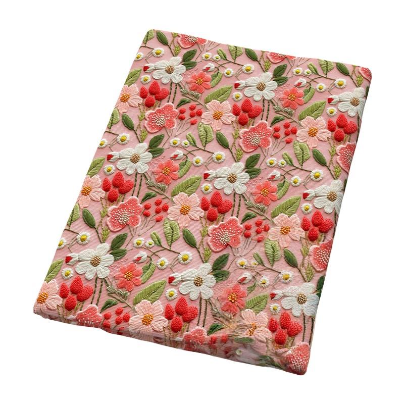 50x145cm Strawberry Flower Printed Material DIY Clothing Fabric Tablecloth Decorative Cloth Wedding Party Dress Clothing Supplie