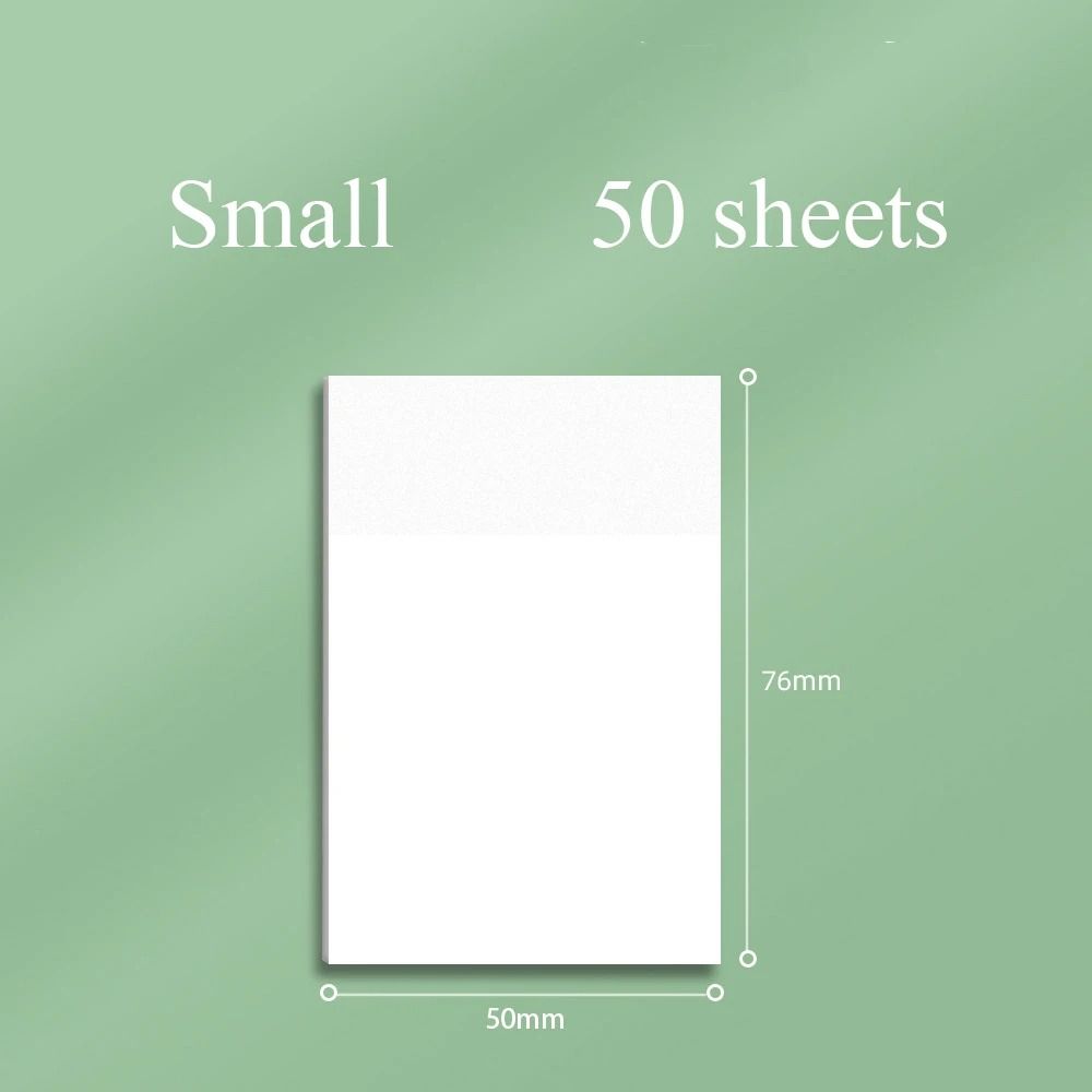 50 Sheets Waterproof Sticky Notes Transparent Paper Sticker Portable Note Paper