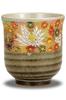 Waza No Kura Stylish Kutani Ware Teacup with Gold Flower Design, Ceramic, Brand Name, Japanese Tableware, Made In Japan, Perfect As a Birthday Gift, 6