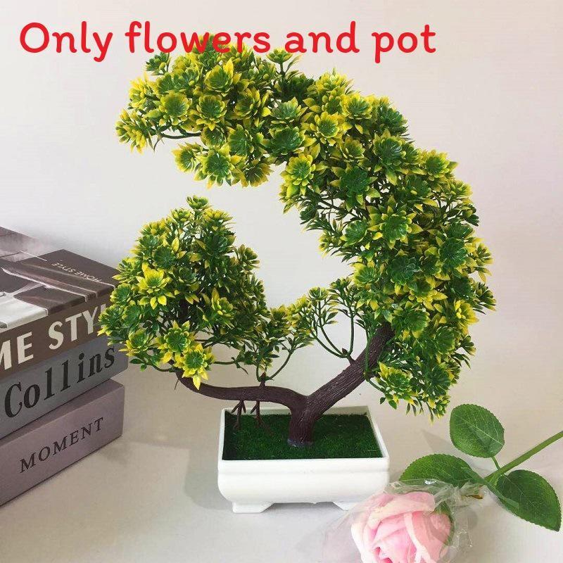 Blumen Künstliche Chrysantheme Grünpflanzen Bonsai Dekoration Schreibtisch