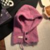 South Korea Balaclava Hat Women'S Autumn And Winter Warm Scarf Body Ear Protection Hooded Scarf Knitted Wool Hat Tide