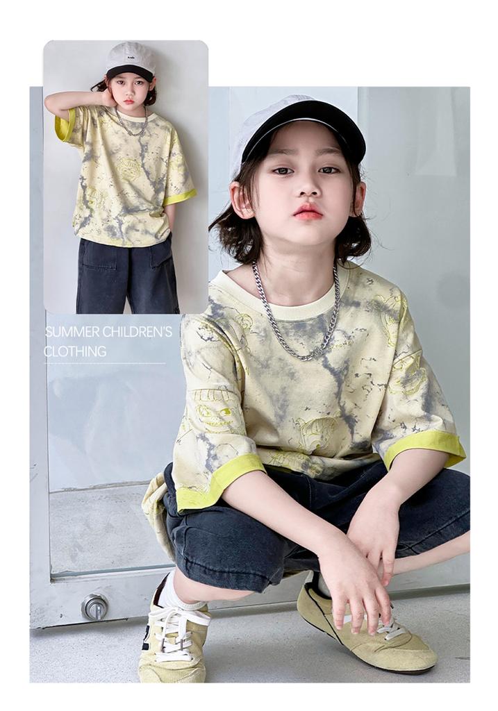 Boys' Short Sleeved T-shirt Set Summer Clothes 2026 New Children's Two-piece Set Summer Mid To Large Children's Short Sleeved Top Trend
