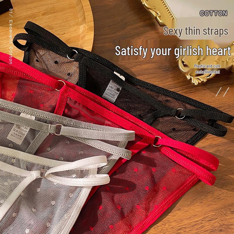 Sexy Mesh-Spitzen-G-String-Tanga für Damen - Durchsichtige Verführung Lingerie