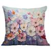 New Flower Pillowcase Imitating Three-dimensional Oil Painting Style Creative Floral Home Living Room Sofa Cushion Pillowcase