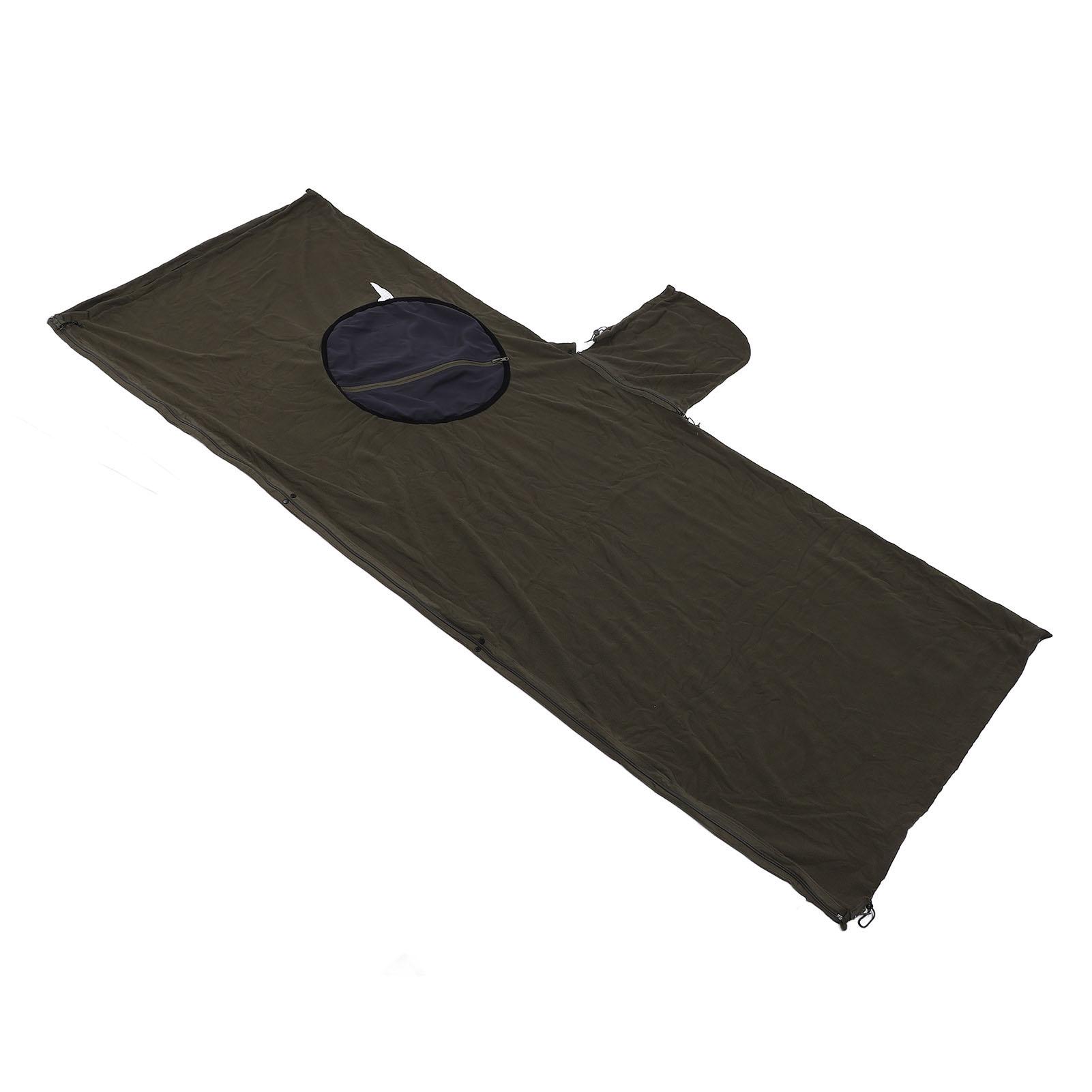 

Ветрозащитное одеяло с капюшоном, флисовое одеяло-пончо для взрослых, для кемпинга и путешествий зелёный