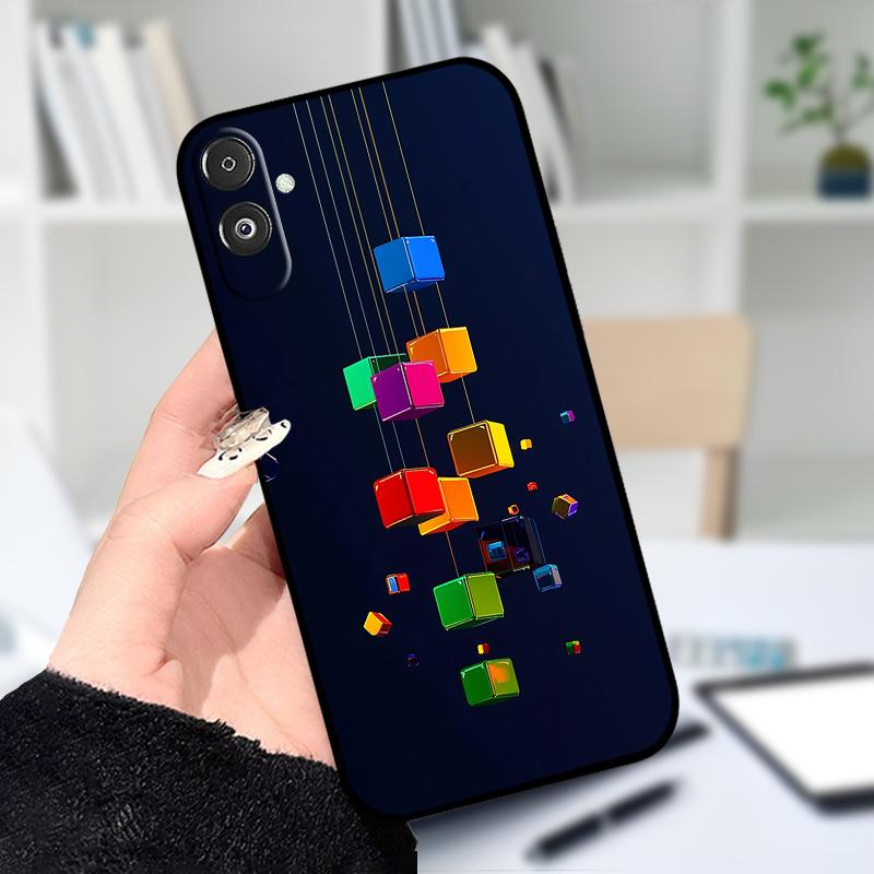 For Samsung F14 M14 5G Soft Case Fashion Printing Black Silicone TPU Phone Cover For Samsung Galaxy A14 4G 5G Shockproof Cases