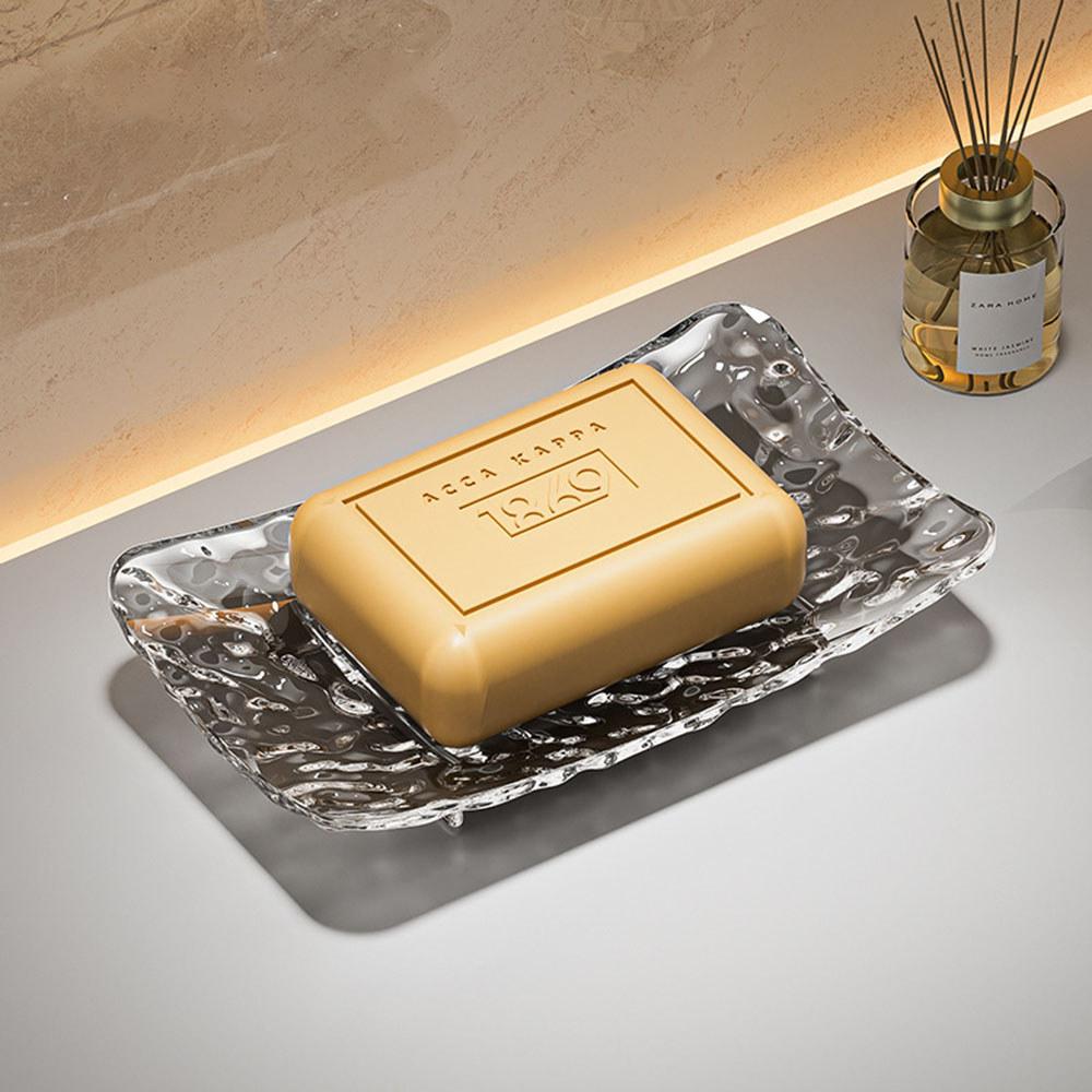Luxury Modern Soap Dish with Drainage Design Elegant Bathroom Organizer Single Layer Soap Holder