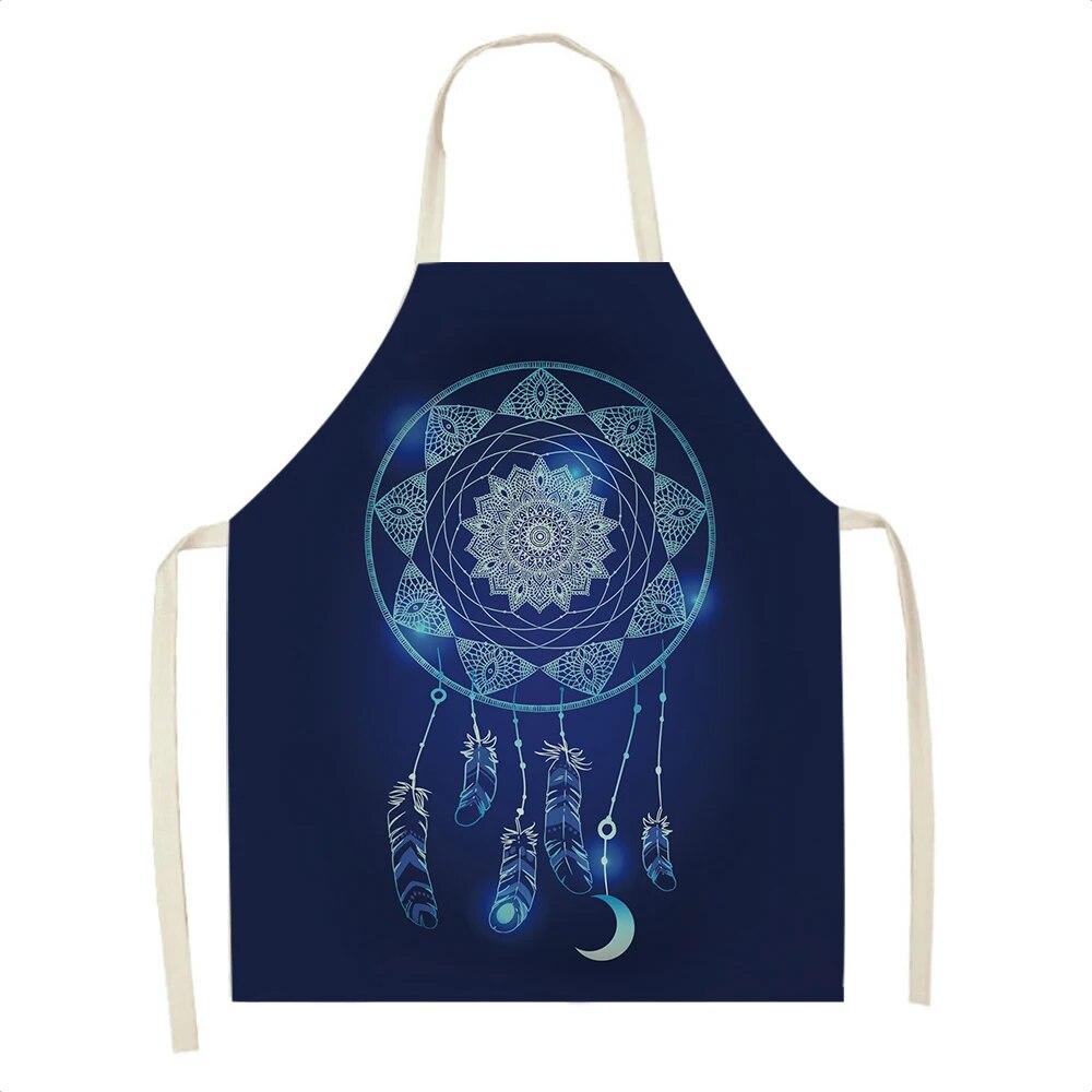 

Женские нагрудники, фартуки для уборки дома, фартуки для домашней кулинарии, фартуки для шеф-повара, кухонные фартуки в стиле Мандала с рисунком слона 68x55cm