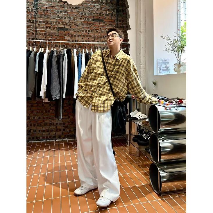 Autumn Cotton Plaid Long-Sleeved Shirt Men's and Women's Neutral Loose Casual Shirt Trendy Ins Couple Coat Top