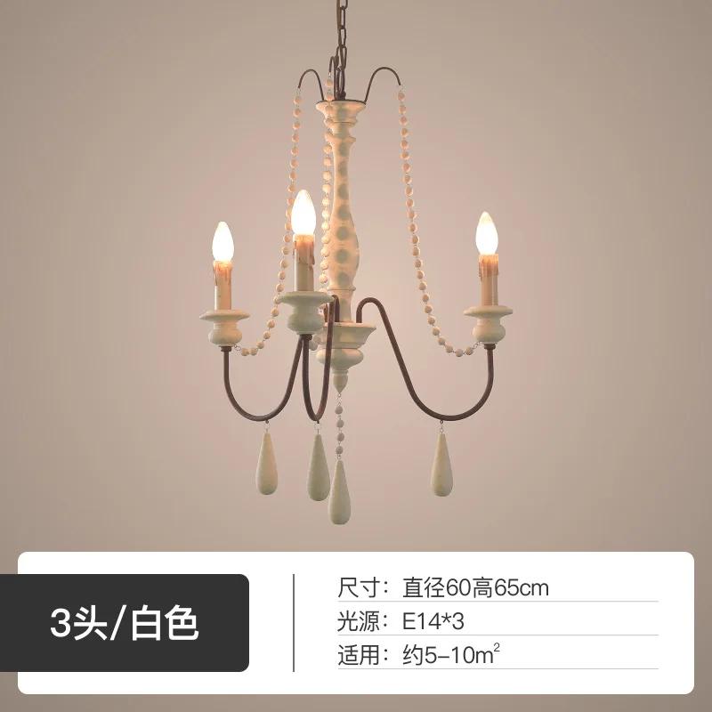Retro Solid Wood Chandelier Lighting Lustres For Living Room Bedroom Kitchen Home Decor Light Fixtures Candle Lamps