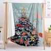 Blanket Flannel Blanket Christmas Illustration 2D Digital Printing Blanket Blanket Living Room