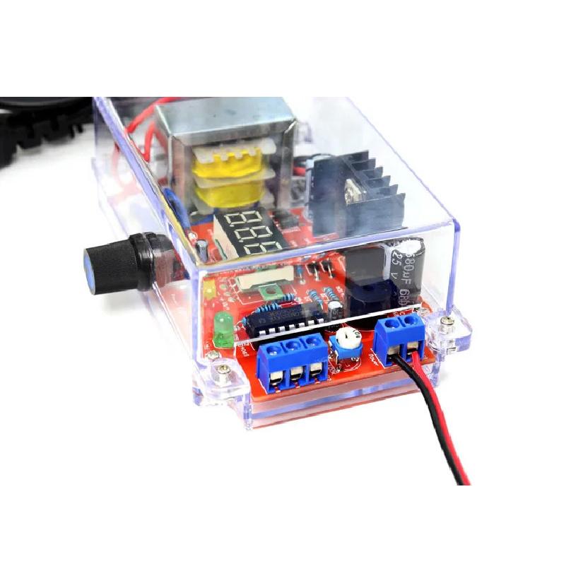 Electronic DIY LM317 Adjustable Voltage Regulated Kit DC Step-down Power Supply Making Parts With Case Soldering Assembly 220V