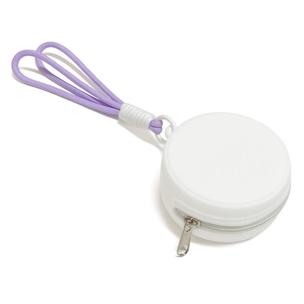 Multifunctional Silicone Earphone Bag Round Data Cable Storage Bag Waterproof Coin Purse  Man