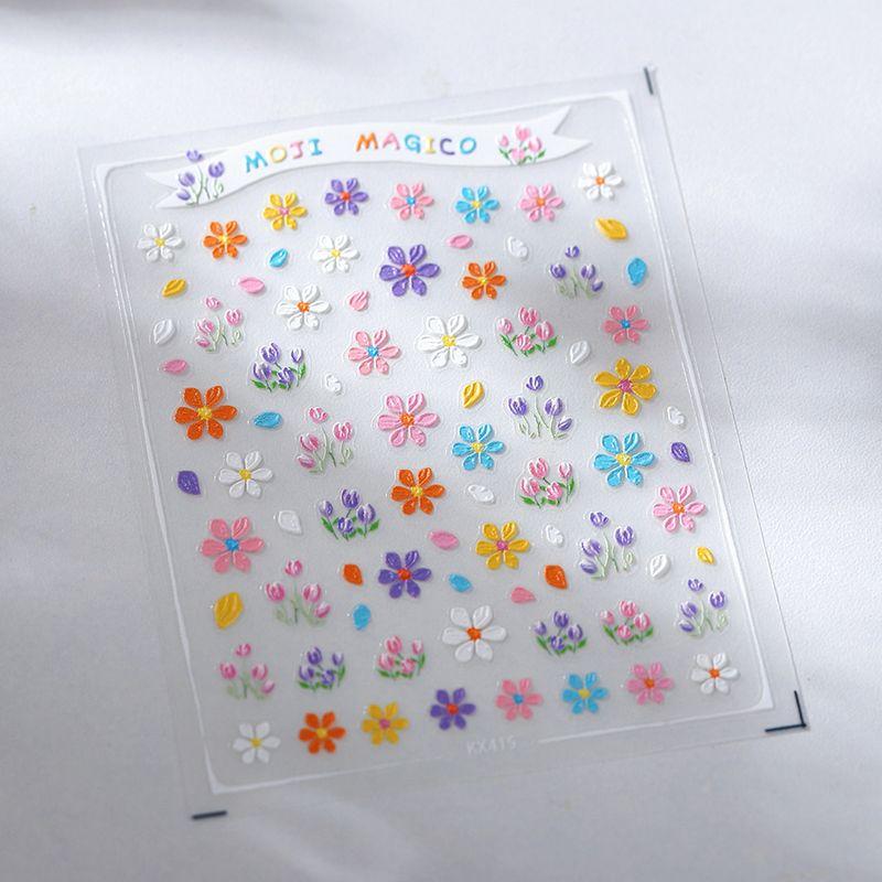 

Qiji Colorful Small Flower Flower Three-Dimensional Relief Nail Sticker Waterproof Nail Sticker Decorative Decals Ornament Kx415 kx415 (stereo)