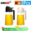 1-4Pcs 2in1 Oil Sprayer Bottle Plastic BBQ Cooking Oil Dispenser Olive Oil Pourers Sprayer Kitchen Baking Mister Vinegar Bottle